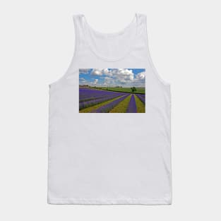 Lavender Field Purple Flowers Cotswolds England Tank Top